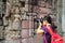 Tourist at Angkor Wat