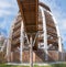 Tourist attraction treetop path at Grunberg mountain Gmunden, austria