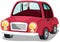 Tourist automobile vector illustration. Red family car for driving. Transport for traveling