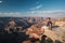 Tourist with backpack at Grand Canyon