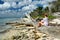 Tourist on the beach on Dominican Republic