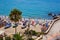 tourist beach of Nerja, on the coast of Malaga