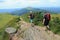 Tourist in Bieszczady Mountains, Poland