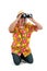 Tourist with binocular