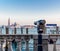 Tourist binocular with Venice lagoon in background