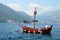 Tourist boat in the bay of Kotor