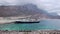 Tourist boat docked in Ballos(Balos) bay