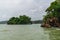 Tourist boat at Los Haitises National Park Samana peninsula