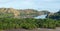 Tourist boat from the panorama view of Flores in an evening, Flores Island Komodo National Park,  Flores, Indonesia