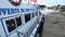 A tourist boat in the port of Honfleur, intended for visiting the Normandy Bridge