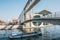 Tourist boat on river Spree at Paul Loebe Haus, government district in Berlin, Germany