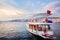 Tourist boat tied at Kusadasi port in Kusadasi, Turkey