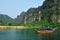 Tourist boat tour at Phong Nha Ke Bang National Park in Vietnam