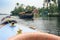 Tourist boats in backwaters of Alappuzha Alleppey