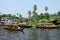 Tourist boats at Kerala backwaters,Malabar coast,India