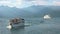 Tourist boats on lake Maggiore.
