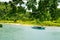 Tourist boats, the mouth of Phong Nha cave with underground river, Phong Nha-Ke Bang National Park, Vietnam