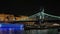 Tourist Boats And Night Bridge