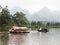 Tourist boats on the way to Perfume Pagoda, a popular day trip from Hanoi