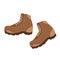 Tourist boots equipment for hiking to travel camp, tourism and outdoor summer adventure