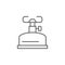 Tourist burner line outline icon