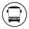 Tourist bus icon front view