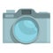 Tourist camera icon cartoon vector. Travel group