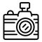 Tourist camera icon, outline style