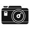 Tourist camera icon, simple style