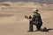 Tourist with camera - Namib Desert - Namibia