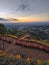 Tourist charm Puncak Songgo Langit, Mangunan, Yogyakarta during sunrise