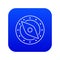 Tourist compass icon blue vector