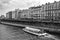 Tourist cruise boat on Seine river waterfront, Paris