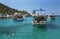 Tourist cruise boats anchored adjacent to the Sunken City of Simena.