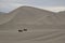 Tourist desert landscape with sand sunny day summer ica peru and with dunes