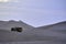 Tourist desert landscape with sand sunny day summer ica peru and with dunes