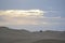 Tourist desert landscape with sand sunny day summer ica peru and with dunes