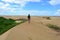 Tourist at Desert of Medanos de Coro, Venezuela