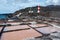 Tourist destination on south of La Palma island, salinas in Fuencaliente, natural sea salt production on Canary islands, Spain