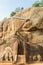 Tourist at the gate to Sigiriya rock summit