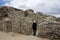 Tourist in Gran Quivira Ruins