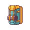 Tourist Hiking Backpack Icon