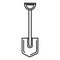 Tourist hiking shovel icon.Tourist equipment