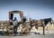 Tourist horse carriage in old town street la valletta malta