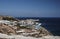 Tourist hotels on a rocky slope