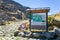 Tourist information board, Plataforma de Gredos, Regional Park of the Sierra de Gredos, Spain