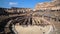 Tourist inside Rome Colosseum Italy