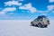 A Tourist Jeep in Salar Uyuni. Bolivia