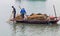 Tourist Lobster and Crab octopus fish Traps nets in Traditional Vietnamese fishing boat Halong Bay in Vietnam