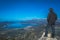 Tourist looking at the Kotor bay